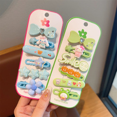 多巴胺糖果色兒童髮夾小女孩發卡可愛卡通動物碎髮夾頭飾6件套組