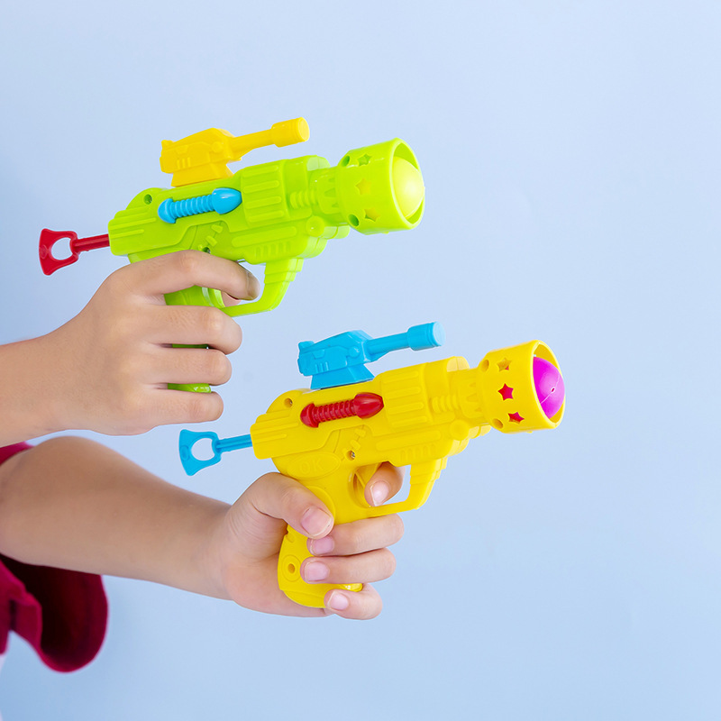 pistolas de ping-pong pistolas de lanzamiento para niños pistolas de juguete de plástico para niños al aire libre para padres e hijos fuentes de juguetes