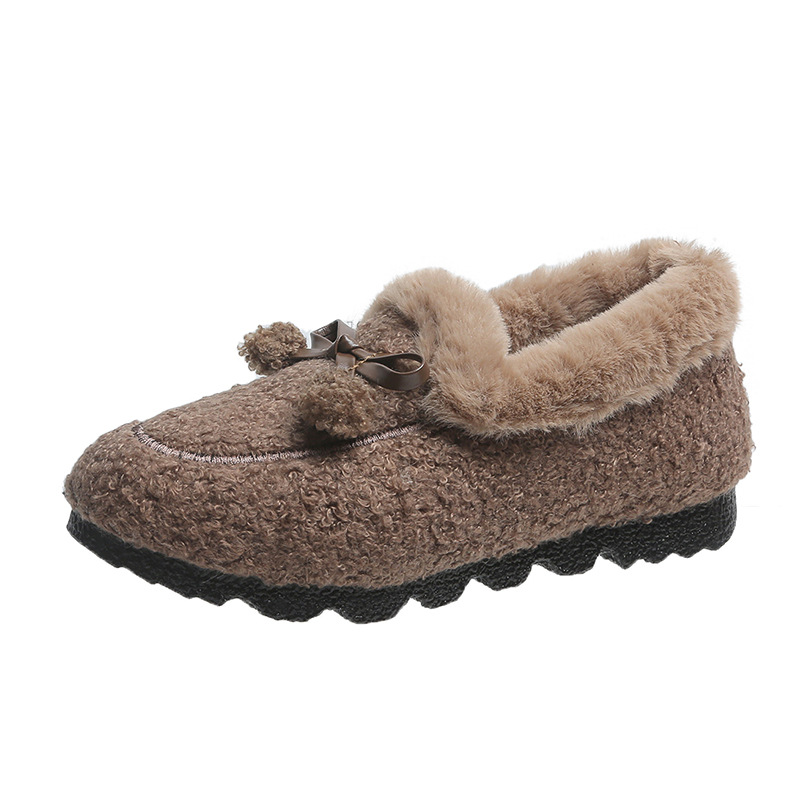 Viejo antideslizante y cálido pelusa Beijing adición de soja para mujeres zapatos de tela nuevos zapatos de algodón zapatos de invierno para mujeres suela suave gruesa