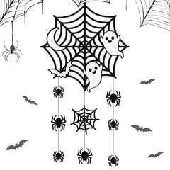 Amazon ハロウィンパーティー装飾ドア吊り下げクモの巣ゴーストドア装飾吊り下げ装飾ハロウィン装飾