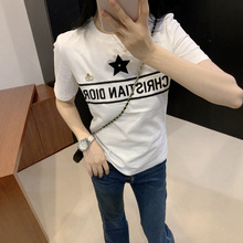 D 41220�紺�¿�Բ����ǰ�������ĸLOGO����ͼ�����������T��Ů