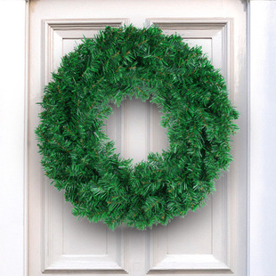 Hong Kong Qing cross-border Christmas garland door hanging wall decoration Christmas rattan PVC pine cone indoor pendant bottom ring