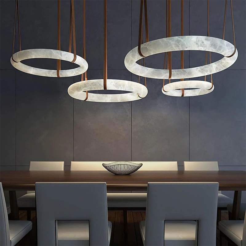 Lámpara de bronce moderna de piedra nublada sala de estar lujosa luz de diseño creativo bar comedor lámpara de estudio nórdica lámpara de dormitorio