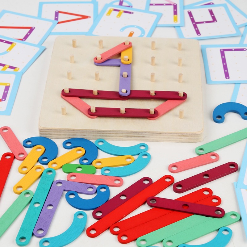 Cross-Border Wooden Three-Dimensional Puzzle DIY Puzzle Game Early Education Puzzle Enlightenment Ability Children's Educational Puzzle Delivery