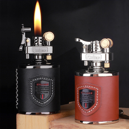 chief leader candlestick kerosene lighter nostalgic retro male personality creative auspicious cloud flying dragon grinding wheel lighter