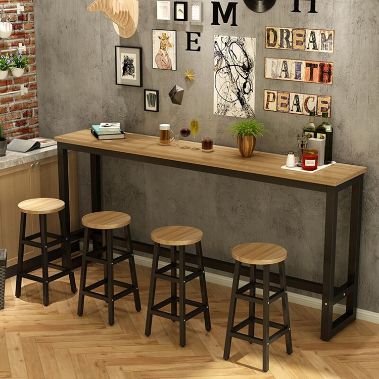 Bar Table Home Living Room Wall Long Table Small Apartment Balcony Leisure Bar Milk Tea Shop Coffee High Table