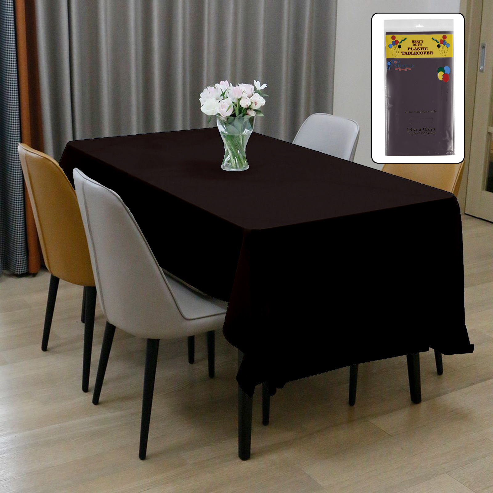 Mantel desechable transfronterizo de color liso, mantel impermeable de plástico PEVA engrosado para hoteles y fiestas de cumpleaños, venta al por mayor en stock.