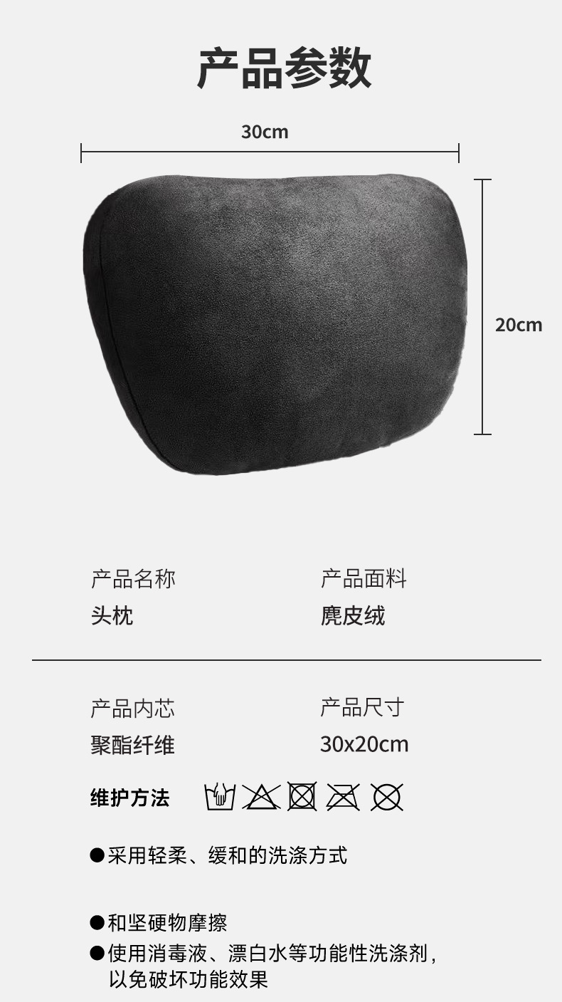 Car Lumbar Cushion Car Cushion Memory Foam Small Lumbar Cushion Car Backrest Waist Protection Seat Support Headrest Neck Protection