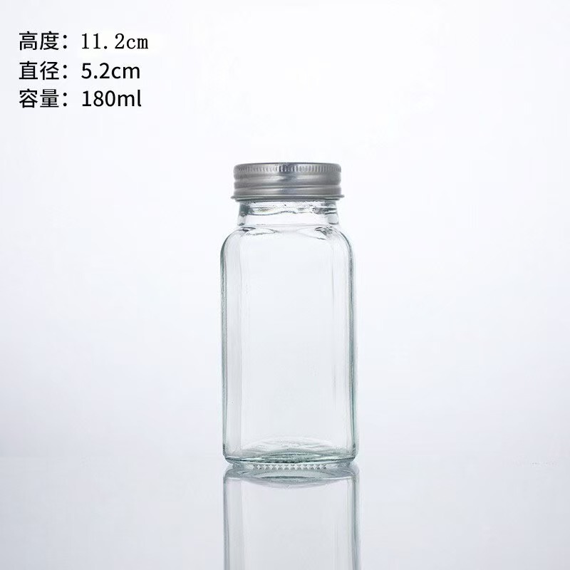 スポットスクエアスパイスボトルアカシア木製蓋ホームキッチン塩クミンチリ茶保存ガラス瓶スパイスボトル|undefined