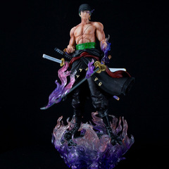 ワンピース GK 燃焼閻魔ゾロフィギュア一刀流剣豪ゾロモデル装飾品像おもちゃ卸売
