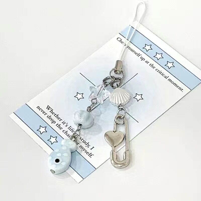 Resin Material Fish Pattern Cute Style 1 Piece Cute Fish Resin Mobile Phone Chain Keychain