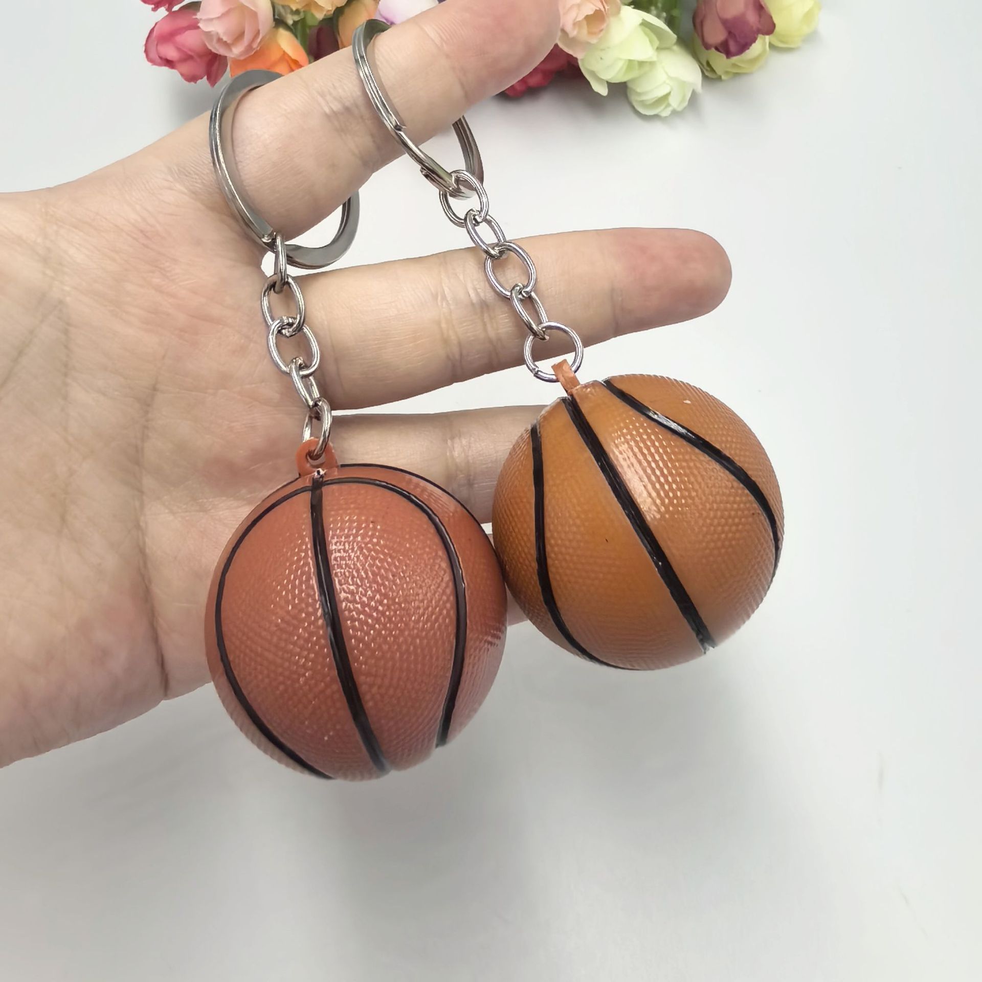 Mini simulación AB material de baloncesto llavero colgante deportivo colgante fan pequeño regalo suministro transfronterizo
