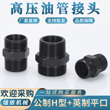 液压管接头配件公制转英制H型大小头异径直接油管接头卡套式直通