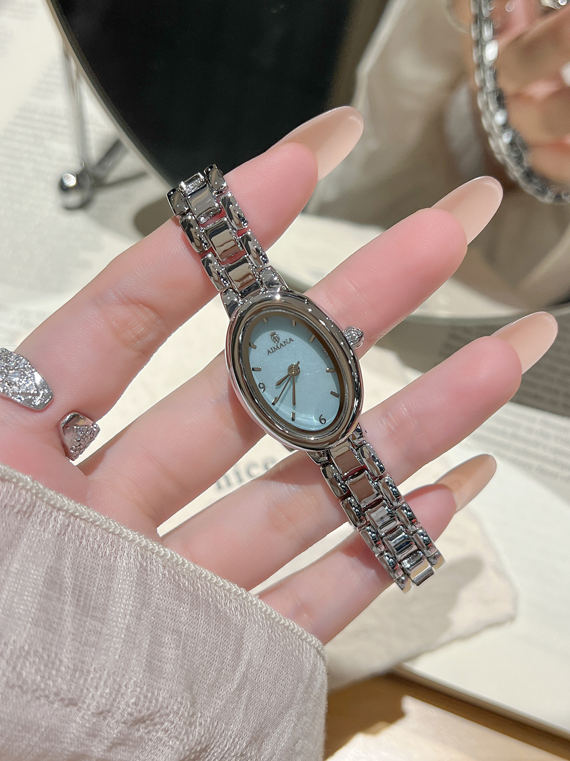 AIMANA New Pigeon Egg Dial Women's Watch Premium Elegant Luxury Temperament Wristwatch Exquisite Baguette Watch Wholesale
