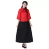 Red cotton [top + long skirt]