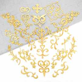 金银花纹刺绣布贴古装祥云戏曲多款式绣片装饰补丁贴DIY辅料烫花