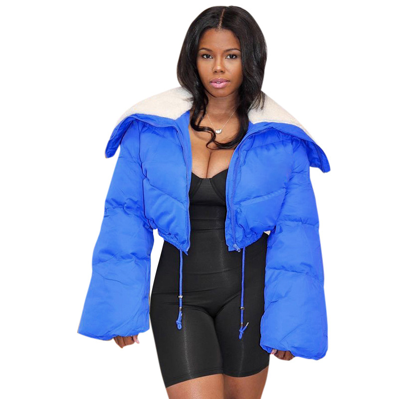 Abbigliamento donna bavero patch ricamo manica lunga cardigan coulisse dolce strada colpo pane vestiti_voghion.com