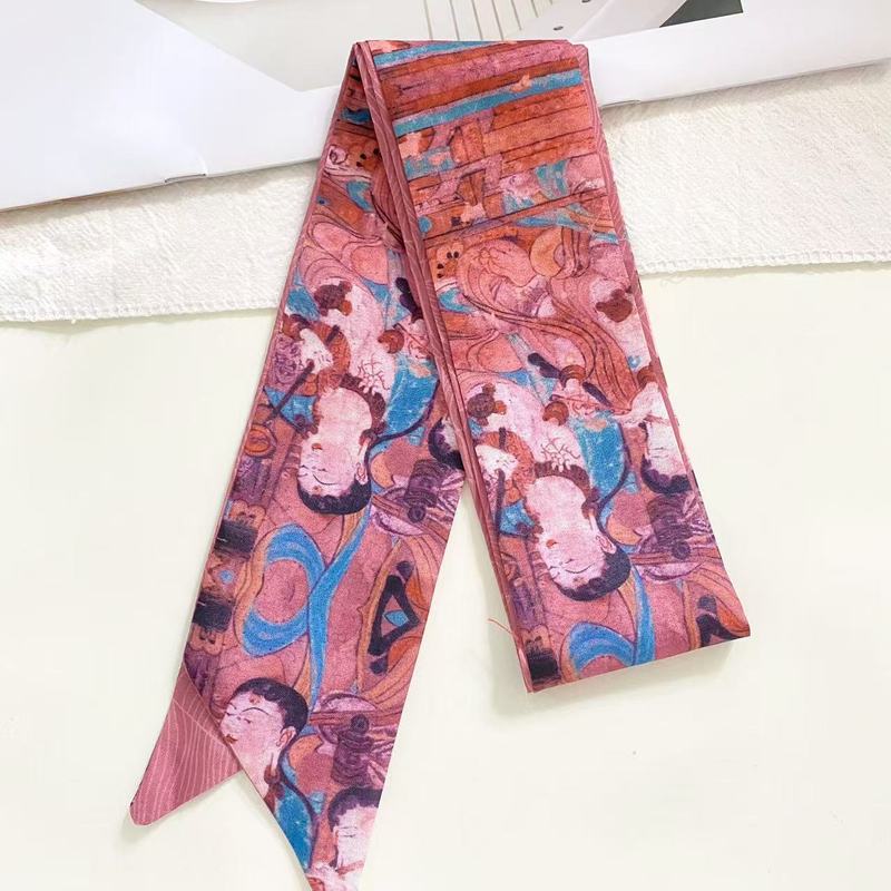 新商品の芸術敦煌飛天シリーズのシルクタオルの長条の多機能の髪を刺して包みます。|undefined