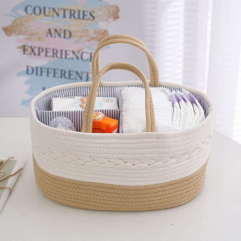 Cesta de almacenamiento de artículos para bebés personalizados Cesta de almacenamiento de botellas de leche pañales impermeables Cesta de almacenamiento de artículos para madres y bebés