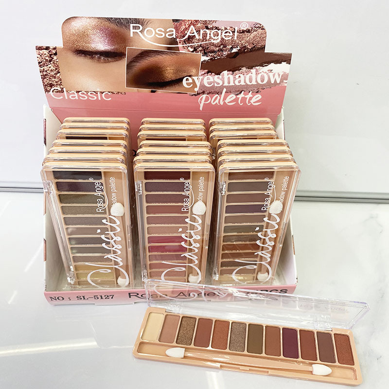 RosaAngel nuevos productos de comercio exterior transfronterizo 12 colores perlados matte color grande sombra de ojos plato maquillaje al por mayor