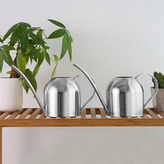 Stainless steel watering can for indoor use, suitable for succulents and plants, curved spout plant watering can, semi-round long spout watering can, 1000ML