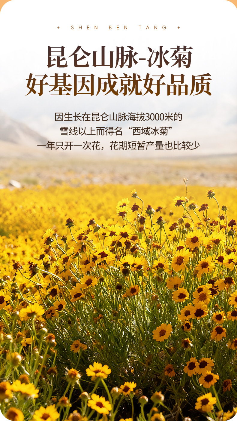 Xinjiang Snow Chrysanthemum Tea 30g Jar Unsulfured Fire Chrysanthemum Floral Herbal Tea key features