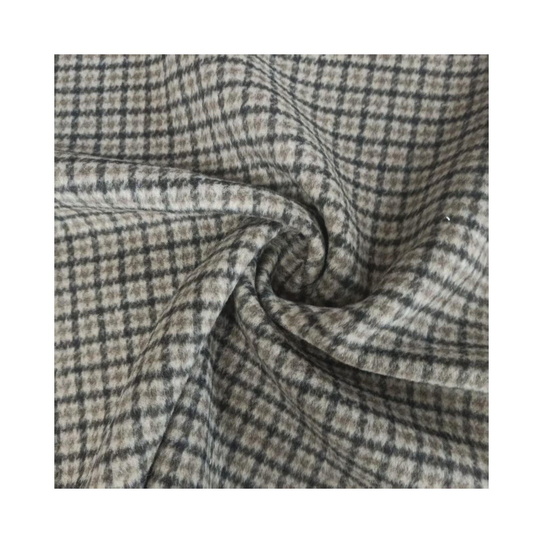 羊毛面料粗纺毛呢面料秋冬毛呢面料梭织面料顺毛呢女士大衣秋冬款