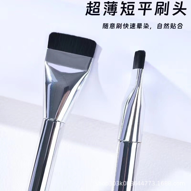 热销1字刷一字型粉底刷超薄平头面膜刷遮瑕打底不吃粉|undefined