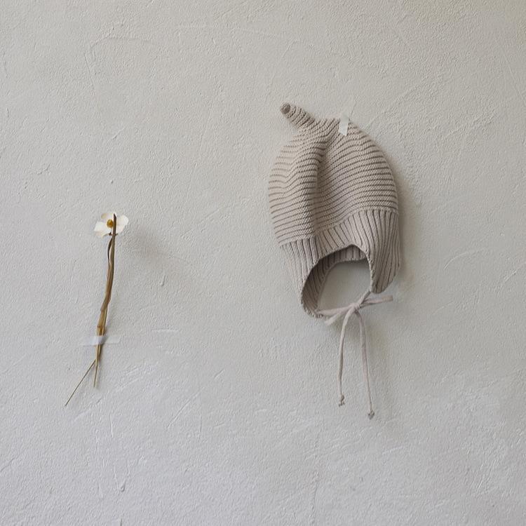 회색 살구색 모자 (프리 사이즈)