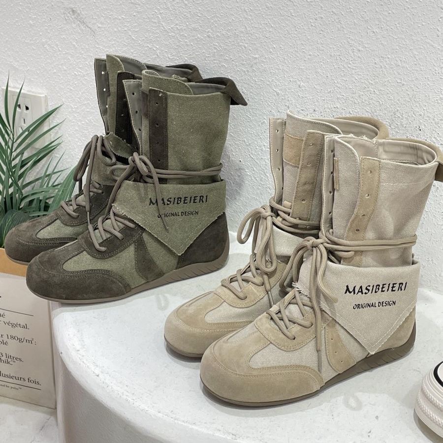 2025 New Women's Martin Boots Summer Thin Martin Boots Thick-Soled Women's Short Boots Breathable Wasteland Hiking Boots