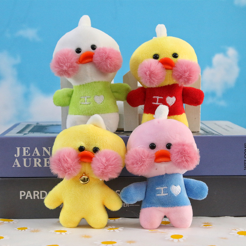 Internet celebridad lindo ins ácido hialurónico pato muñeca de peluche de juguete tamaño pequeño mini pato amarillo bolsa muñeca colgante image 7