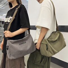 ショルダーバッグ男性用高級感キャンバスバッグ女性通勤リュックサック大容量旅行カバンins百合餃子カバン