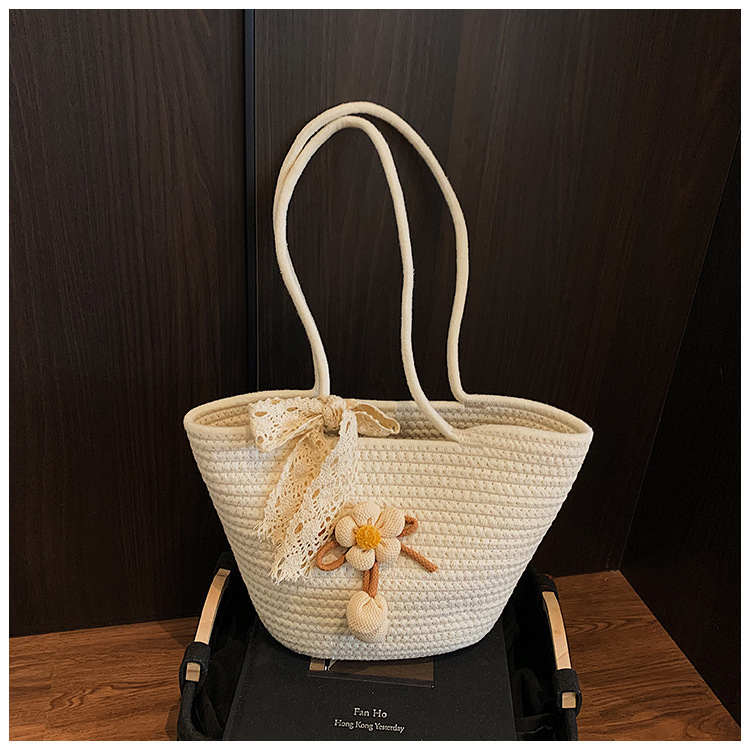 베이지 + 쌀꽃 + 리본