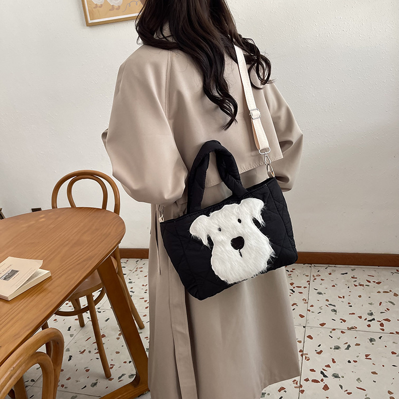 Bolsos para niños otoño e invierno nueva celebridad de Internet oso chaqueta de algodón bolso coreano lindo dibujos animados moda bolso de mensajero niñas