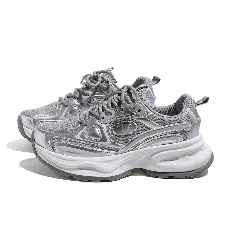 Универсальная женская обувь универсальная 2024 осень новая повседневная обувь папы дамы высокого уровня чувство студенческие кроссовки