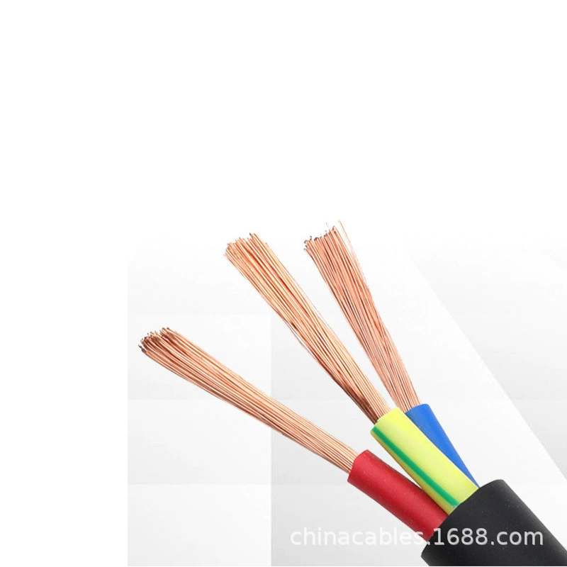 RVV wire 4 square meters 2 core flexible flame retardant national standard oxygen-free copper wire and cable double core 2.5 6 square cloth wire