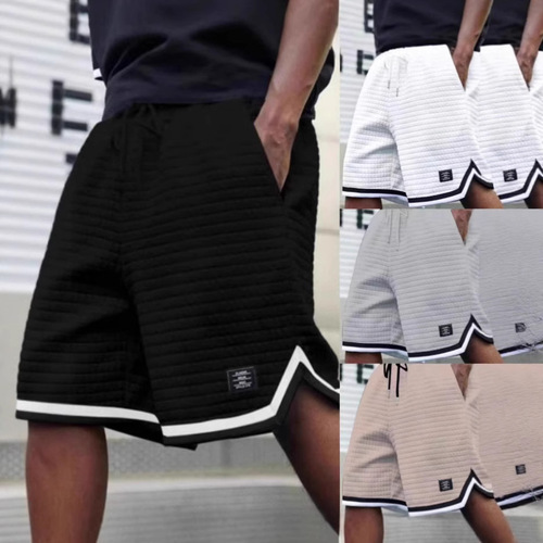 New men's casual loose breathable fashionable small checkered fabric sports shorts summer new