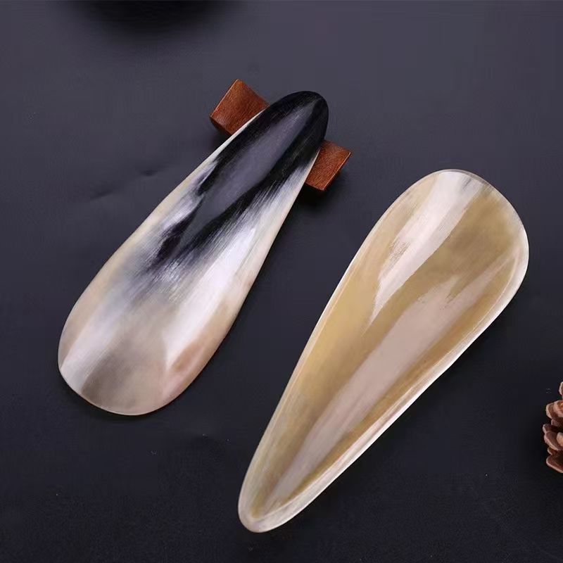 Horn scraping tube, full body universal scraping board, tendon pulling rod, massage board, back scraping, extra large tea spoon horn tube