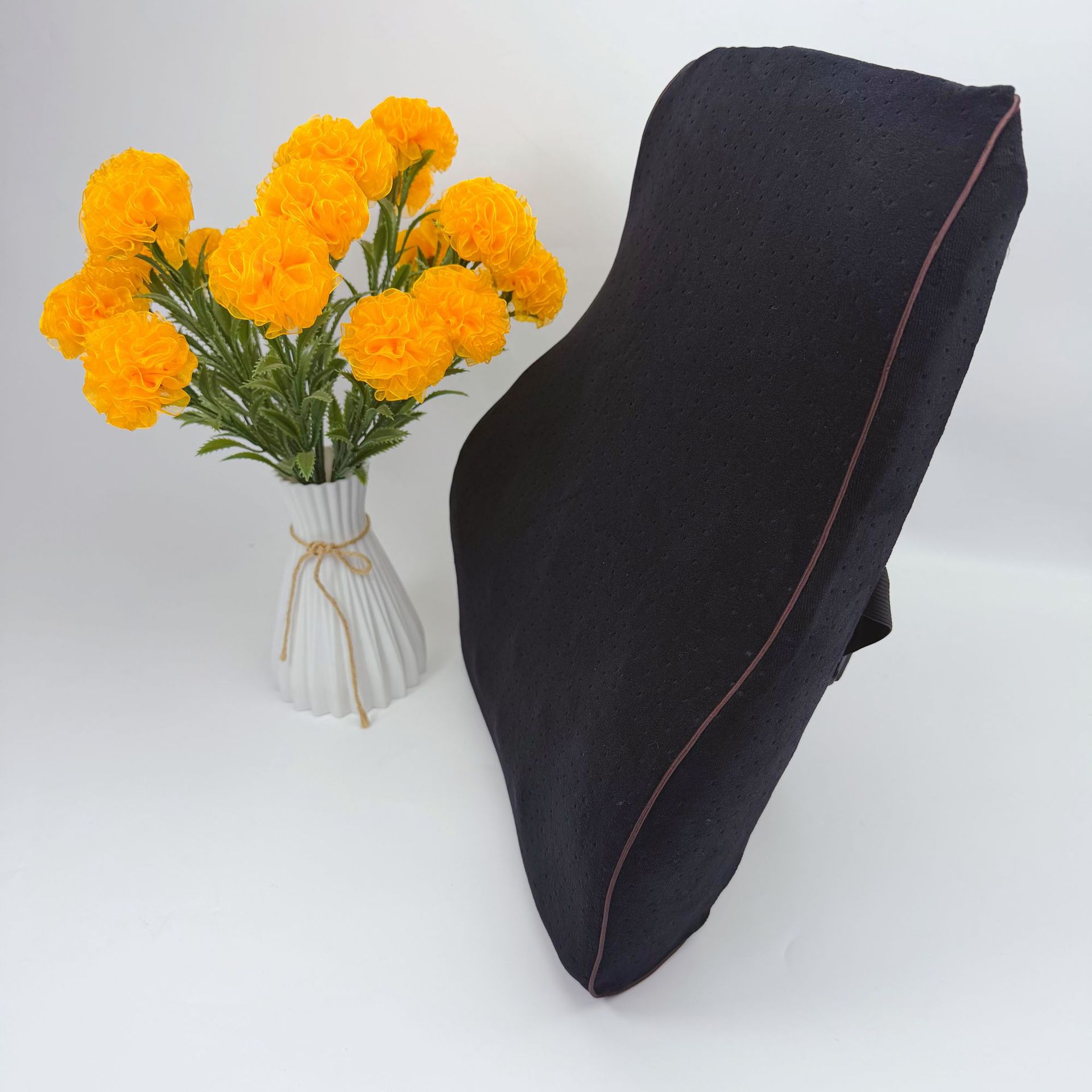 Car Lumbar Support Car Seat Back Cushion Memory Foam Lumbar Support Lumbar Cushion Pillow Four-Season Sponge Lumbar Pillow