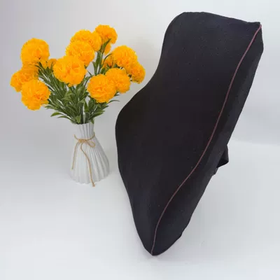 Car Lumbar Support Car Seat Waist support - standard-fleece-black-single-strap-high-waist-45x38x10cm