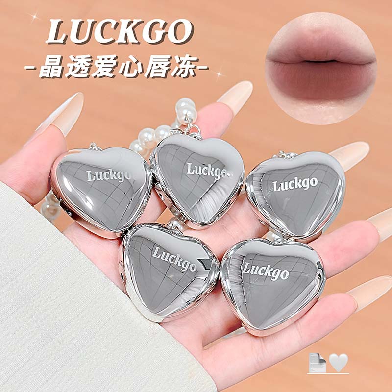 LUCKGO Crystal Love Lips Frost Soft Mist Matte Lip Density Color Transfronterizing Natural image 1