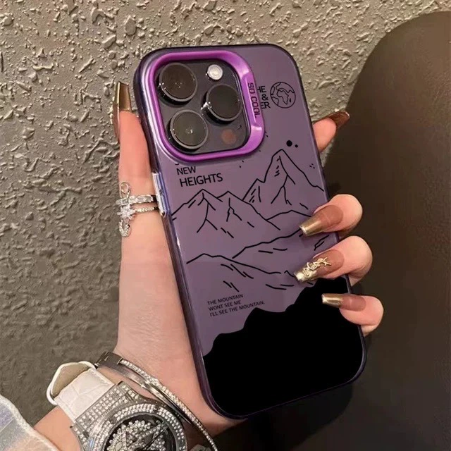 Чехол защитный (Apple) iPhone 13–17 серии — IMD Peak & Hill матовый дизайн, защита камеры