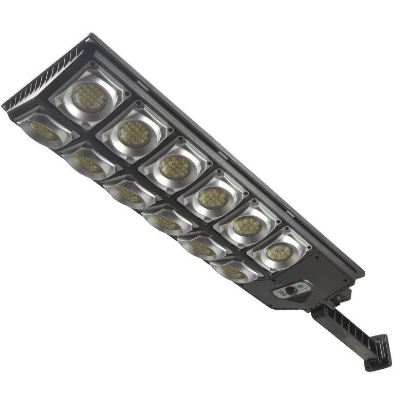 energía solar transfronteriza de doble fila integrada lámpara de patio de control remoto iluminación al aire libre inducción del cuerpo humano luz intensa lámpara de calle