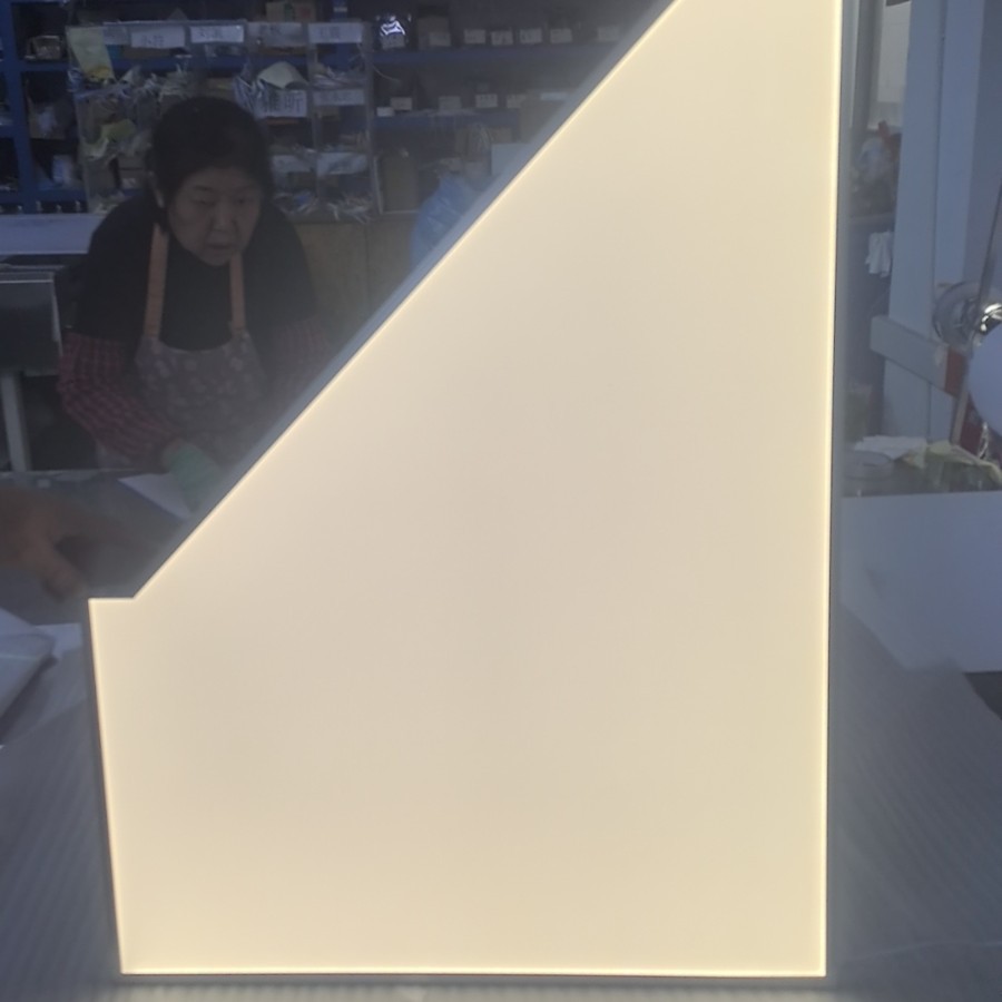 LED亚克力导光板灯箱背景墙竹纹图案发光装饰板酒柜展示灯罩