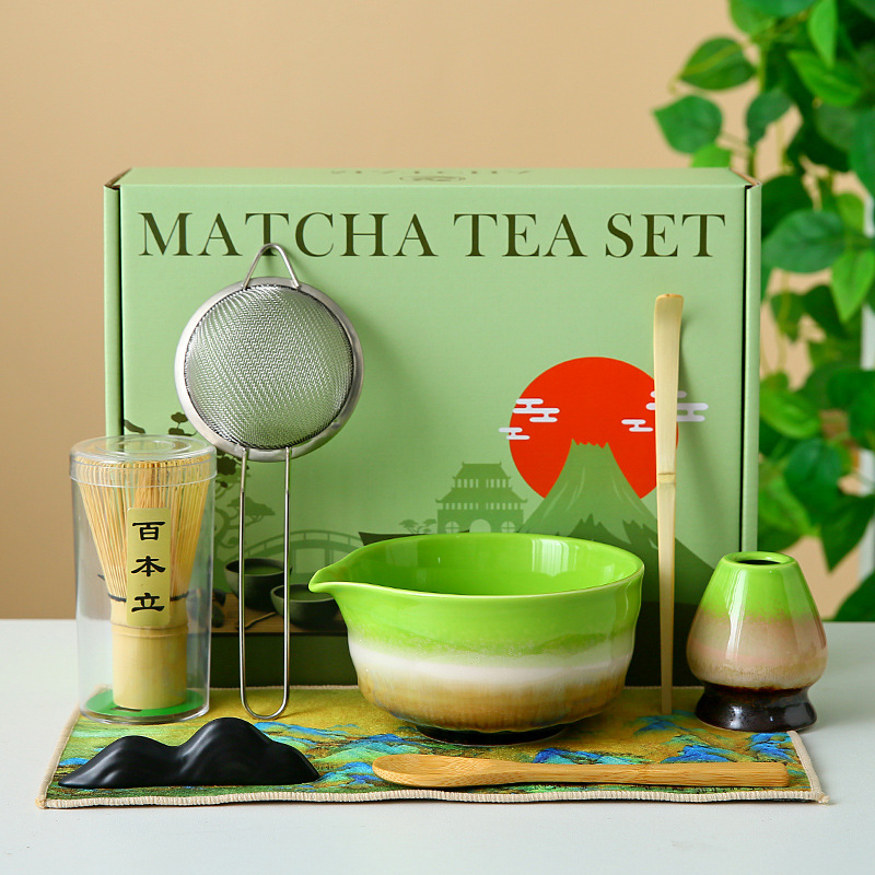 Transfronterizo exclusivo para el set de té Matcha japonés caja de regalo de té Matcha cepillo de té de 100 libros de té Matcha de la dinastía Song