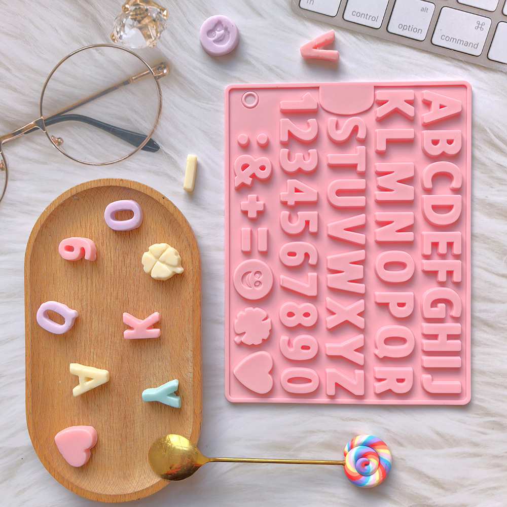 462 chocolate monoletra pastel de chocolate molde de silicona gelatina molde de torta de pan herramientas de horneado