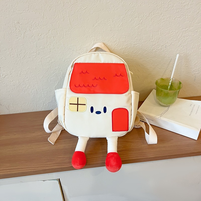 Mochila de dibujos animados para niños y niñas encantadora casa pequeña mochila escolar para estudiantes de jardín de infantes 2024 nuevo comercio exterior mochila infantil