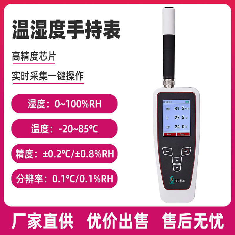 电气手持式露点仪 工业级家用室内充电型高精度数显温湿度测量仪