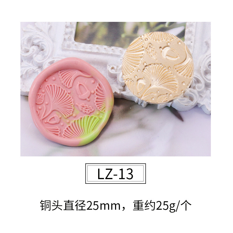 Cabeza de sello de pintura de fuego cabeza de cobre de planta verde patrón confeccionado sobre sellado cera sello de pintura de fuego Cabeza Fábrica al por mayor