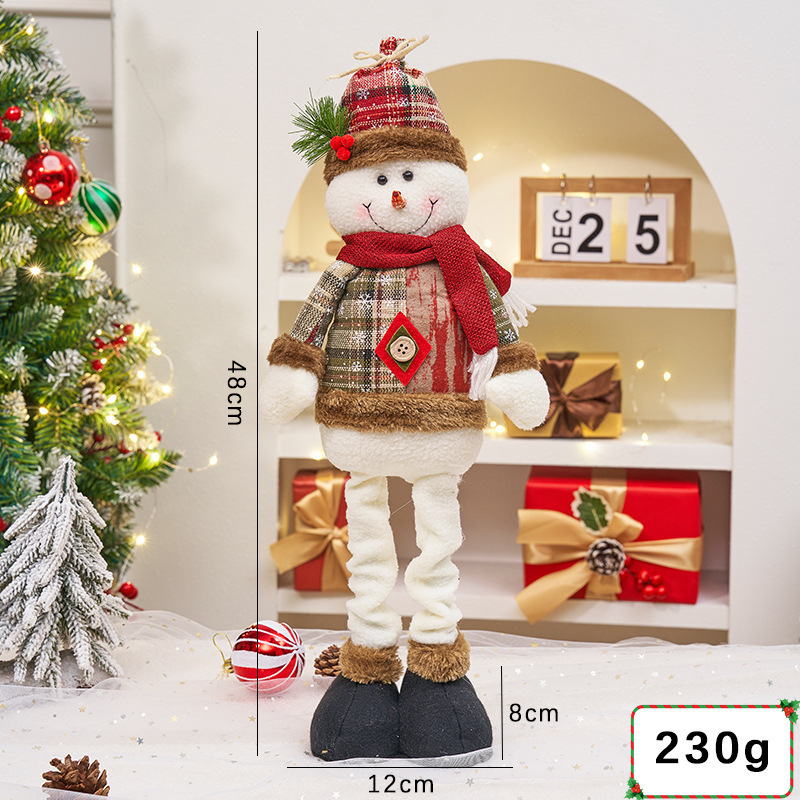 工場直売クリスマス伸縮公仔クリスマス雪花格老人雪だるまヘラジカホテルデパート配置置物|undefined